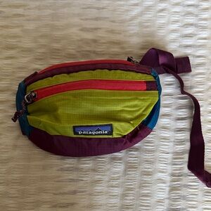 Patagonia Burgundy and Lime Hip Pack